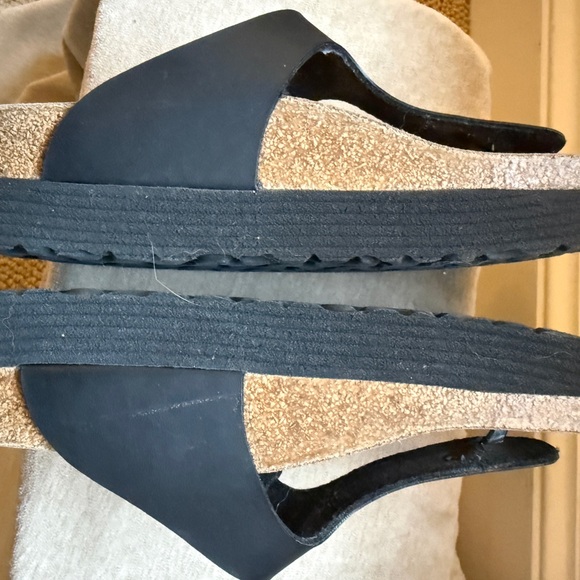 Birkenstock Black Leather Platform Sandals - Picture 4 of 4